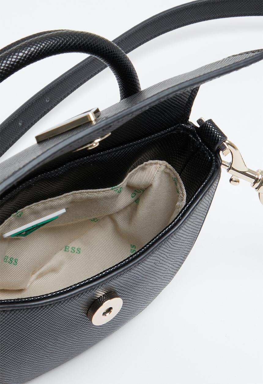 GUESS - Eco ivy mini top handle flap - black