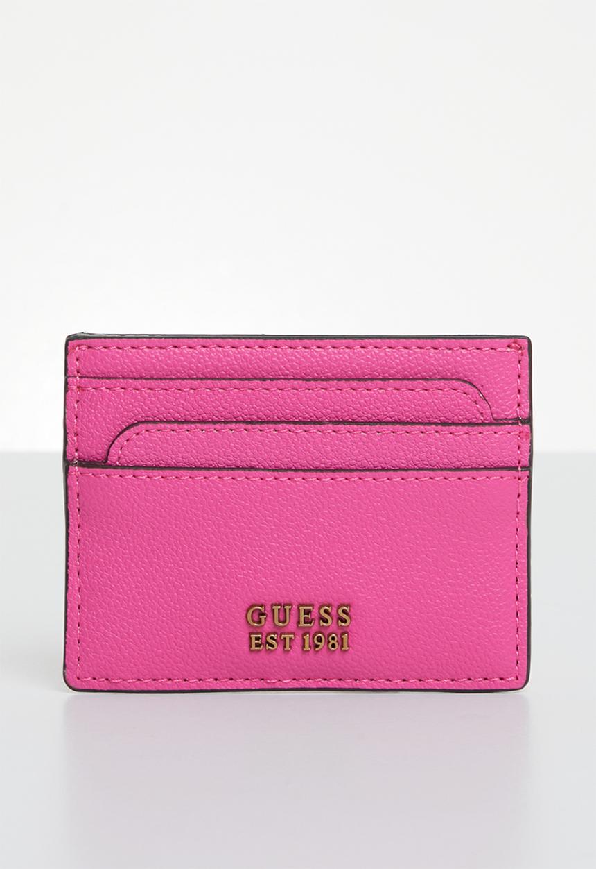 GUESS - Laurel slg card holder - fuchsia