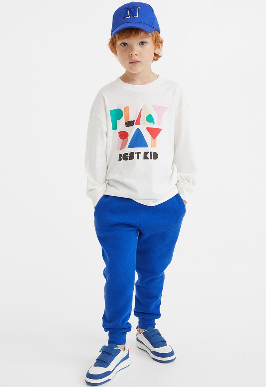 H&M - Brushed-inside joggers - cobalt blue