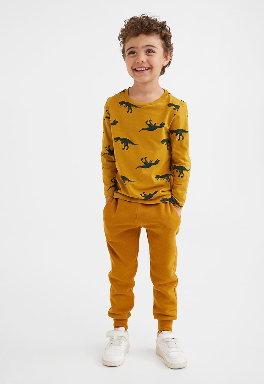 H&M - Brushed-inside joggers - dark yellow