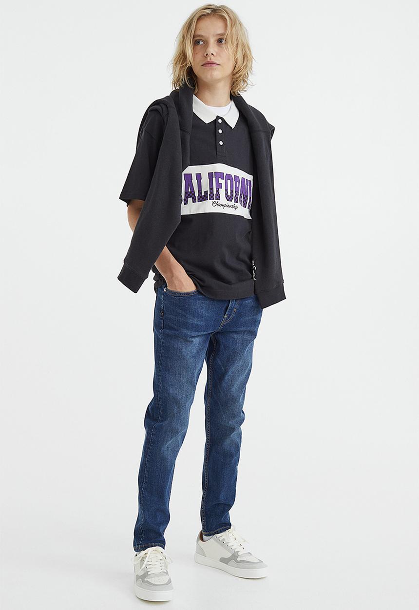 H&M - Relaxed tapered fit jeans - dark denim blue