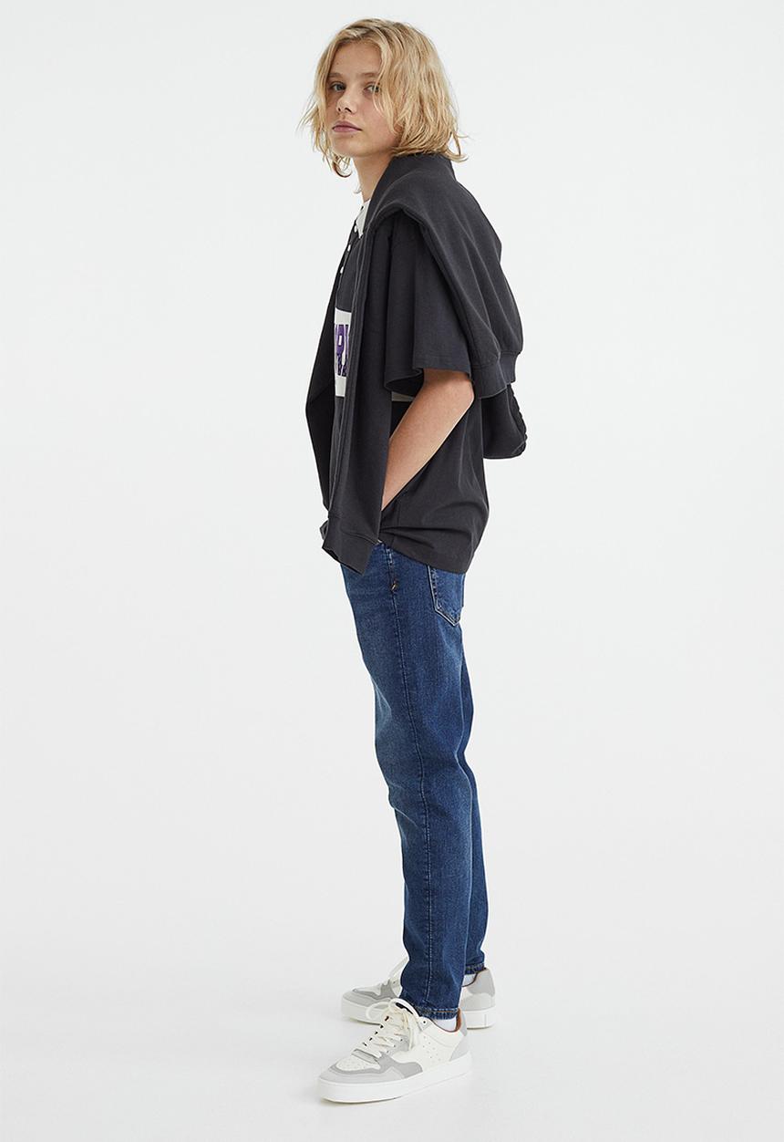 H&M - Relaxed tapered fit jeans - dark denim blue