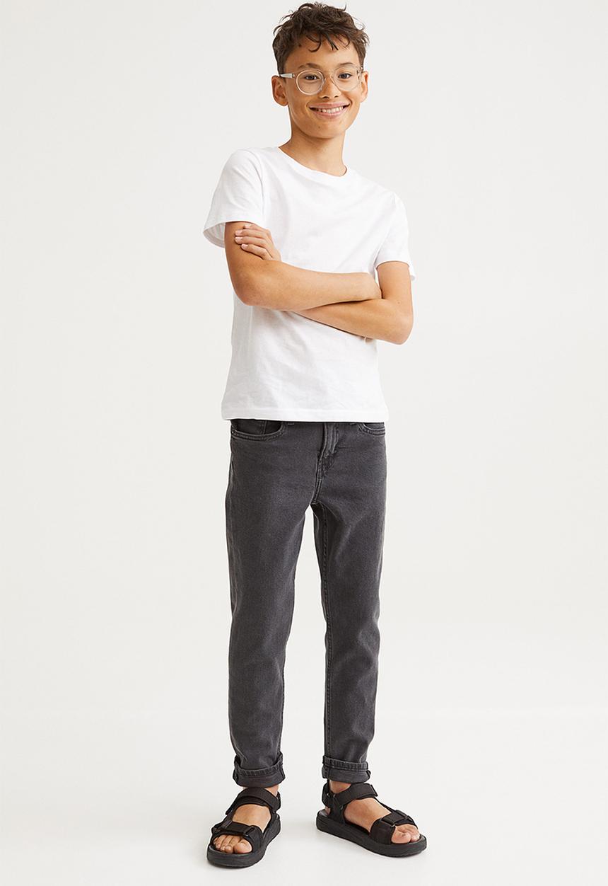 H&M - Relaxed tapered fit jeans - dark grey
