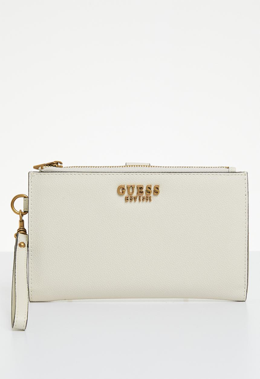 GUESS - Laurel slg dbl zip organizer - stone