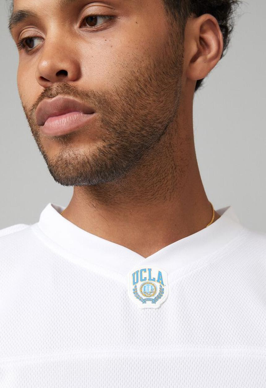 Factorie - Ucla v-neck mesh top - lcn ucla & white tonal