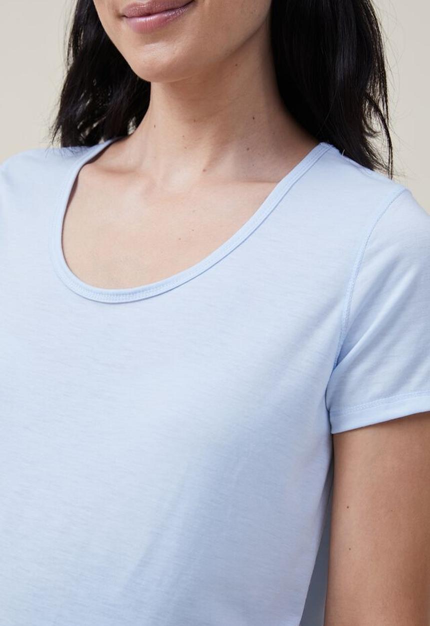Cotton On - Maternity gym T-shirt - silk blue