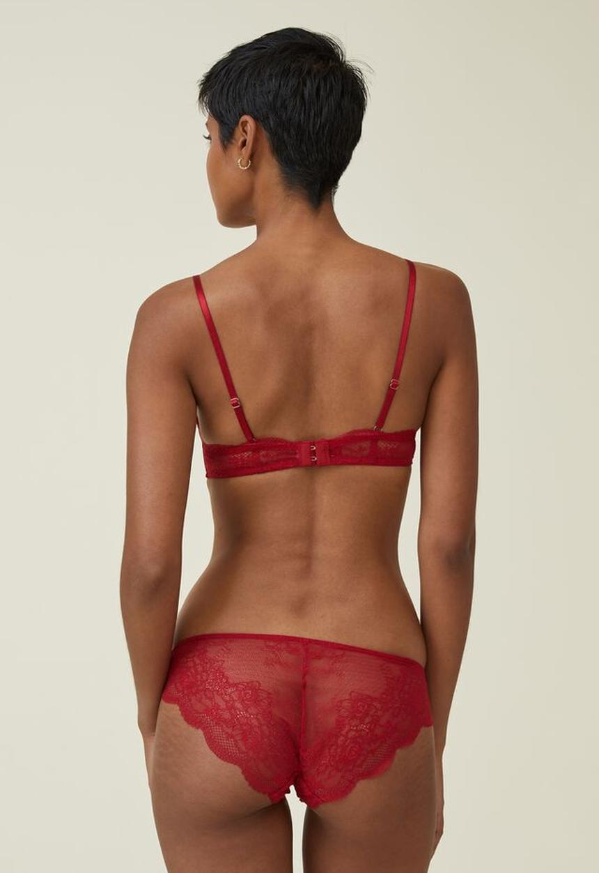 Cotton On - Nala lace bikini brief - crimson