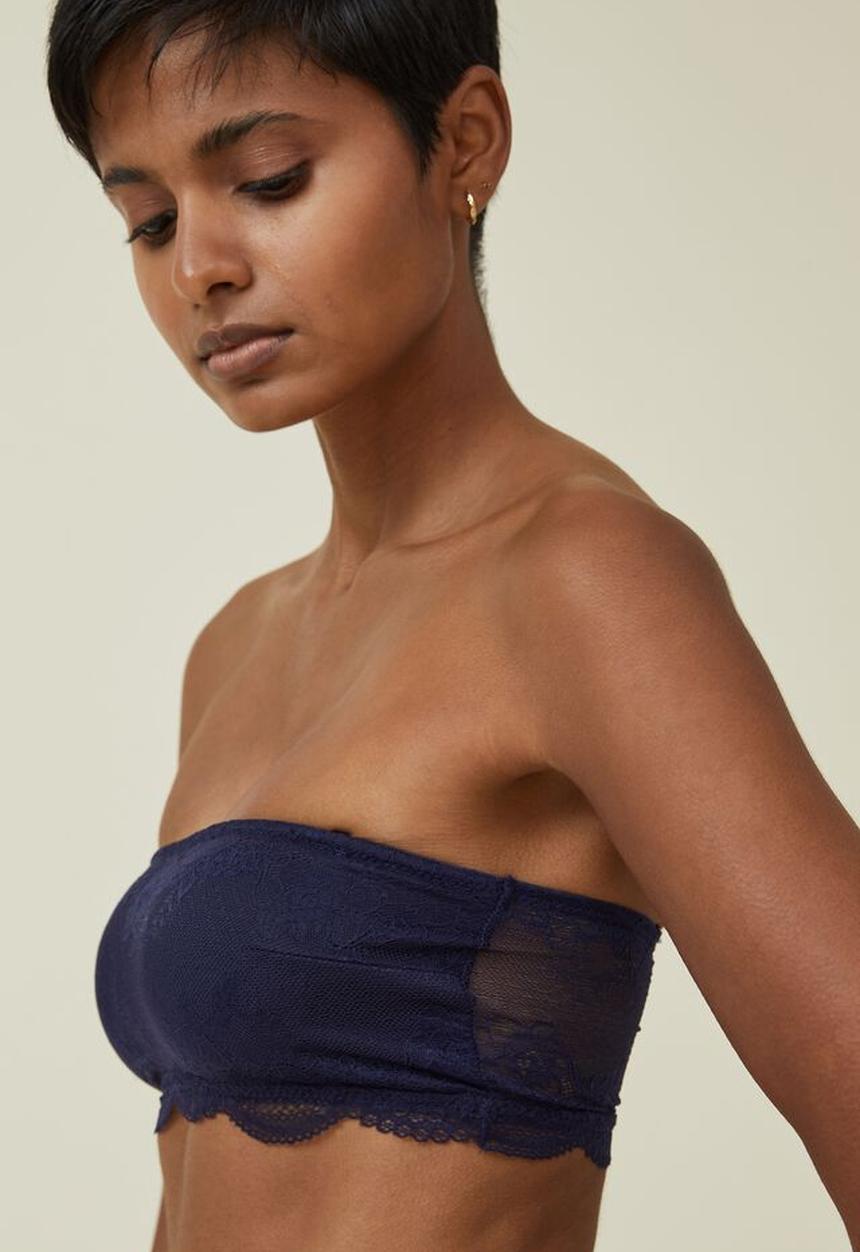 Cotton On - Nala lace multiway bandeau - french navy