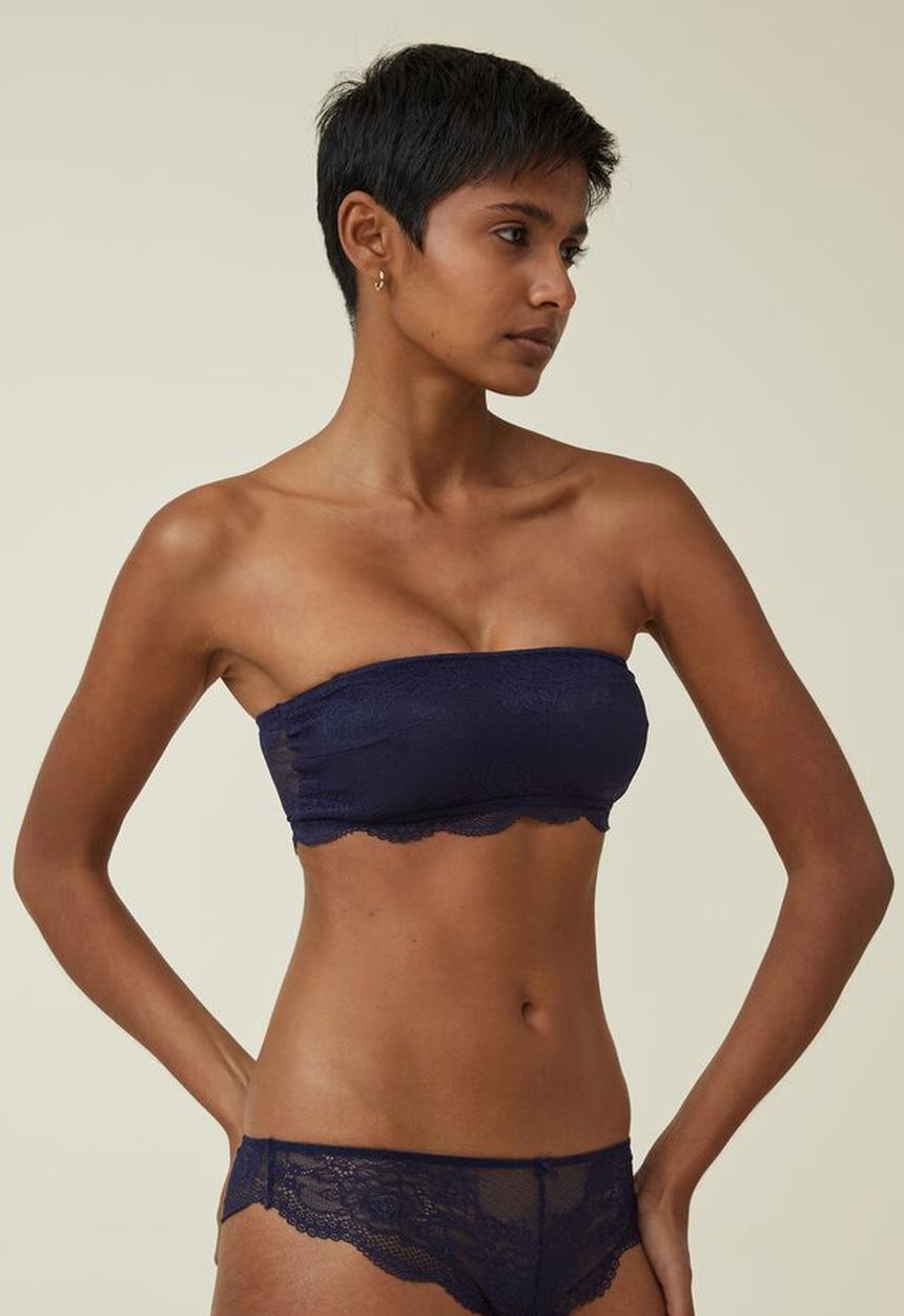Cotton On - Nala lace multiway bandeau - french navy
