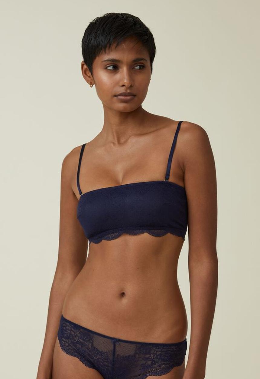 Cotton On - Nala lace multiway bandeau - french navy