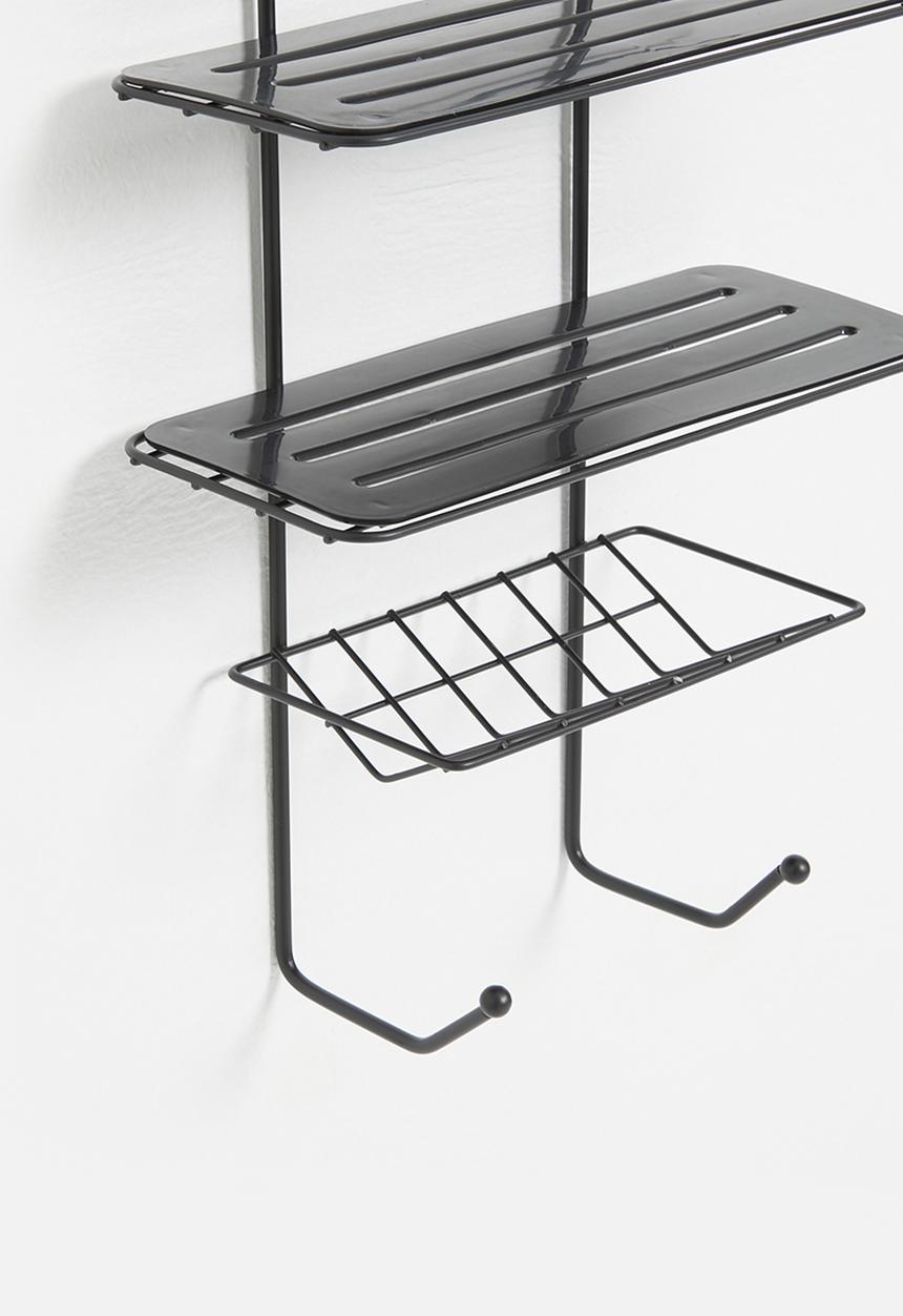 Bathroom Solutions - Hanging shower caddy - black