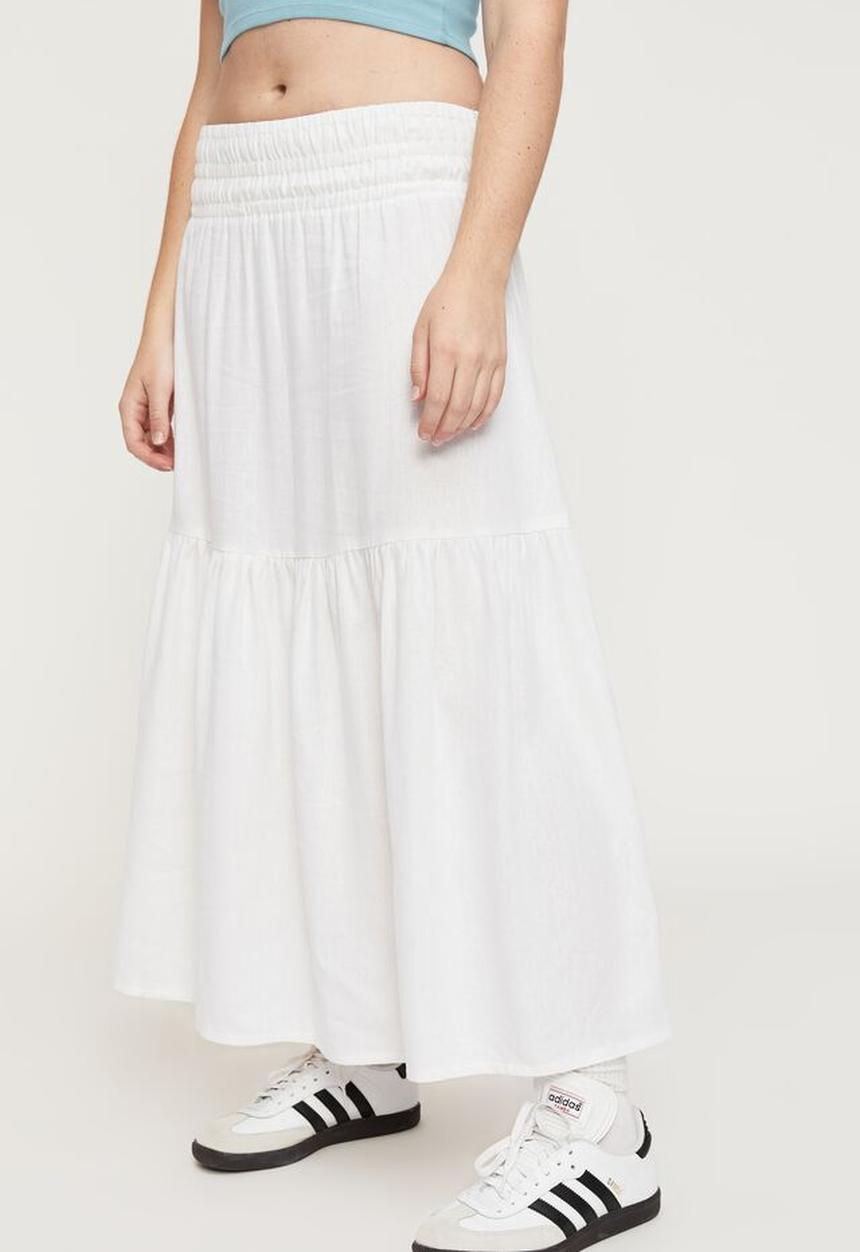 Supré  - Keira shirred maxi skirt - white