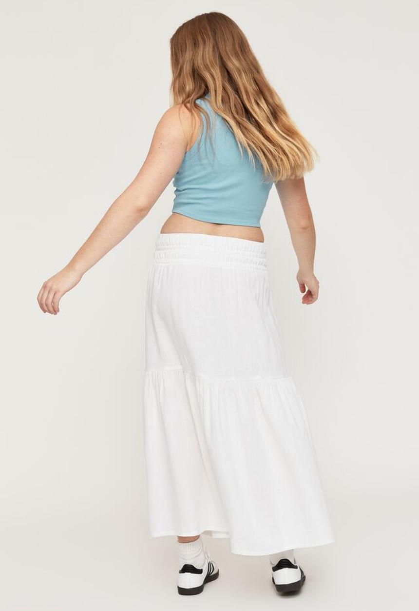 Supré  - Keira shirred maxi skirt - white