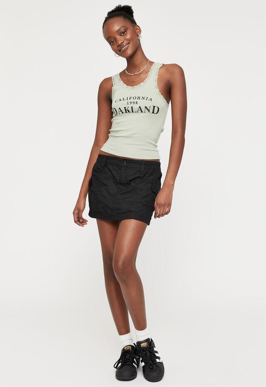 Supré  - Lainey lace graphic cami - matte green & oakland