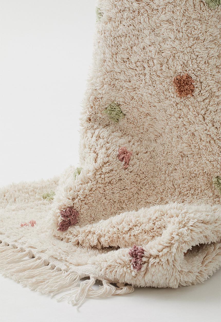 H&M - Spotted cotton rug - beige/multi