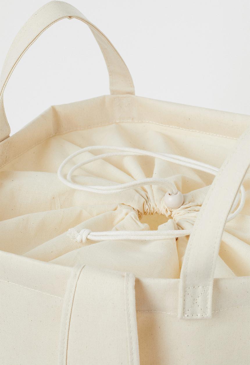 H&M - Cotton twill storage basket - white/multi I
