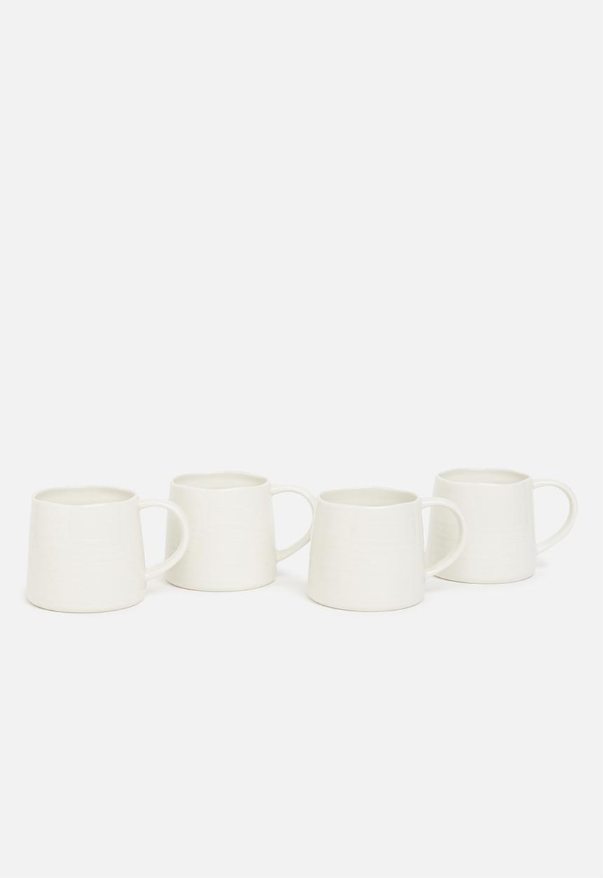 Sixth Floor - Kamo mug set of 4 - cream