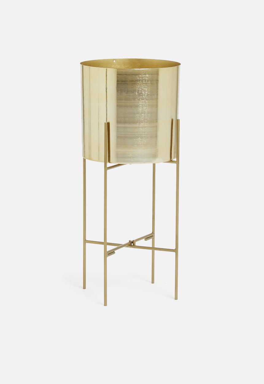 H&S - Standing planter - gold