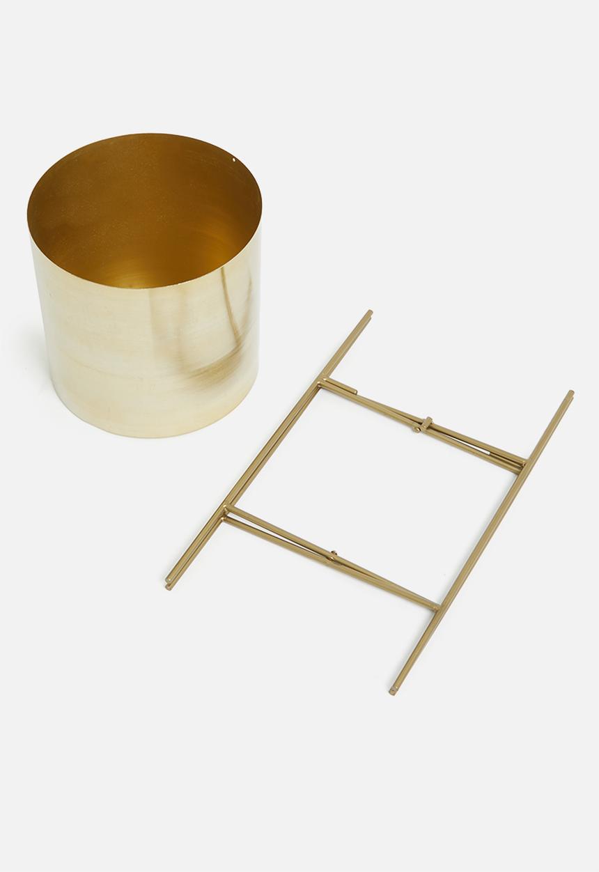 H&S - Standing planter - gold