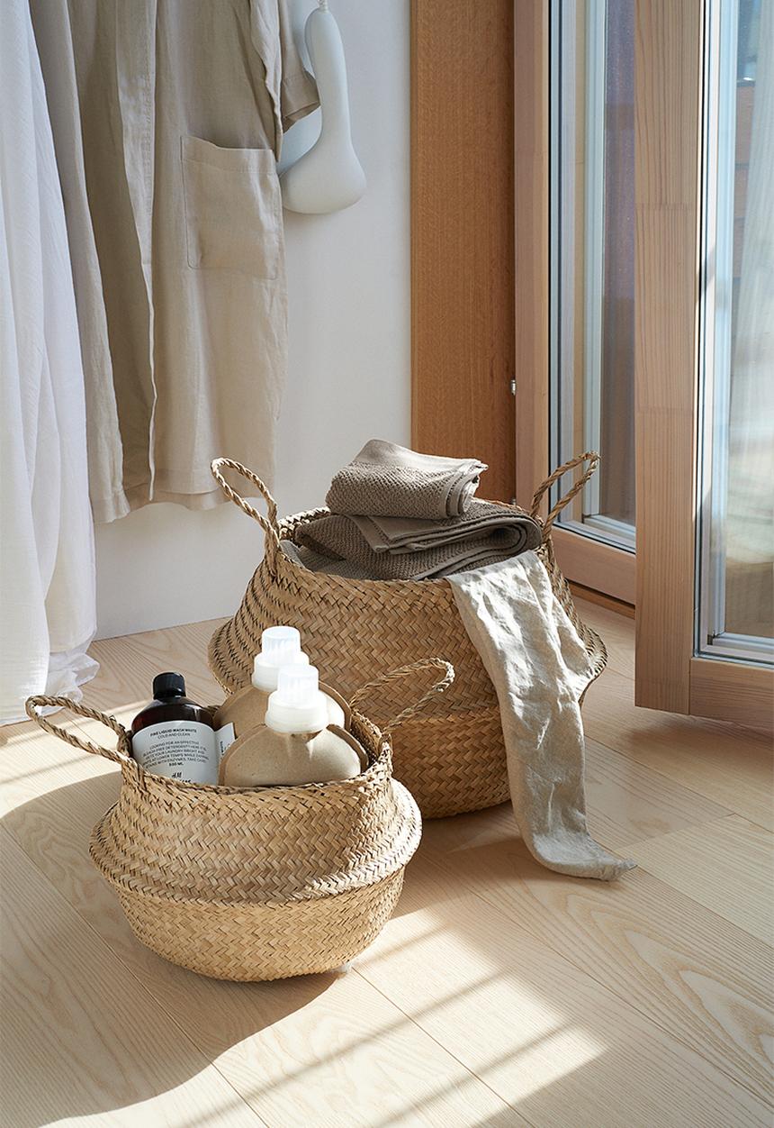 H&M - Large folding basket - beige