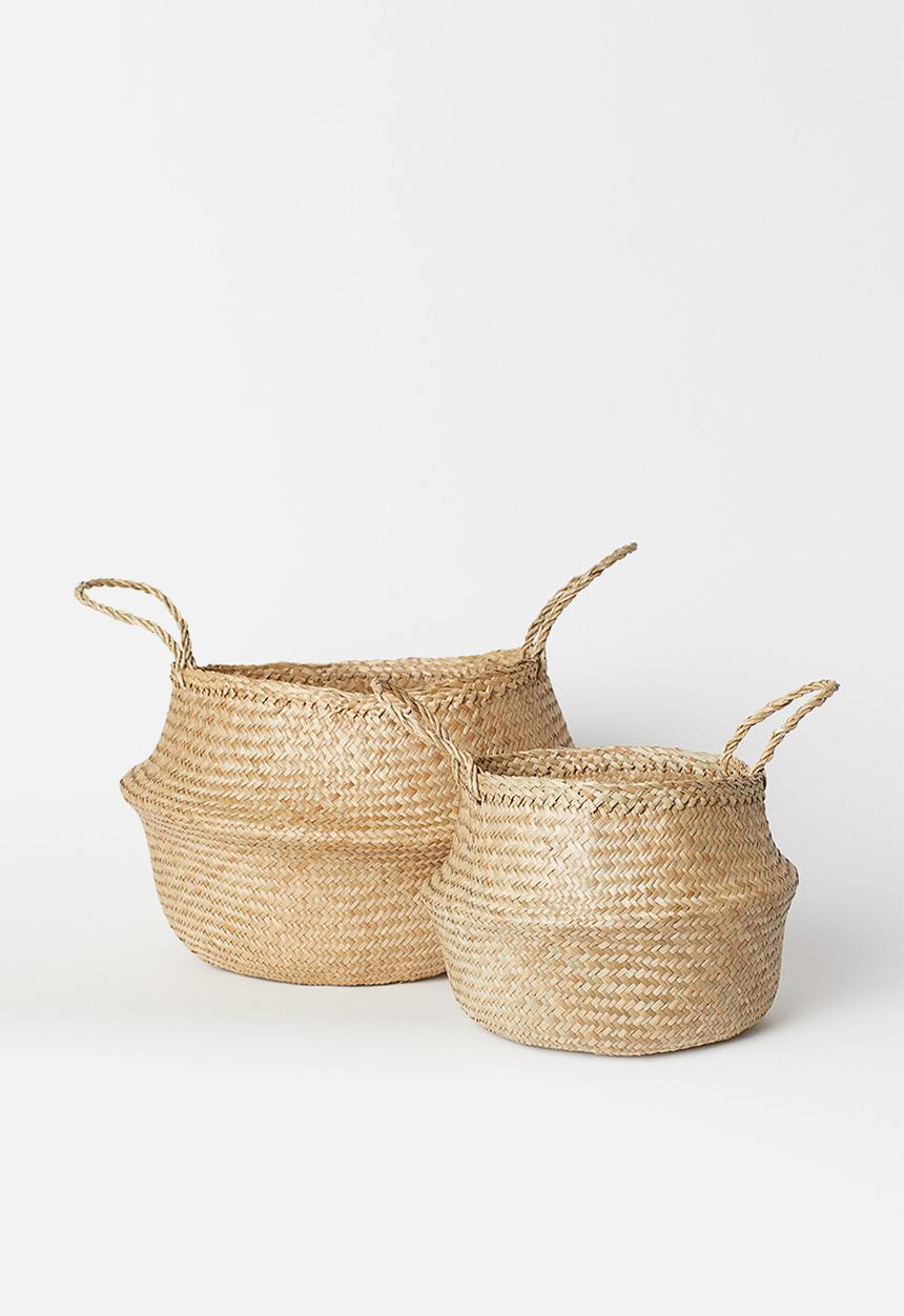 H&M - Large folding basket - beige