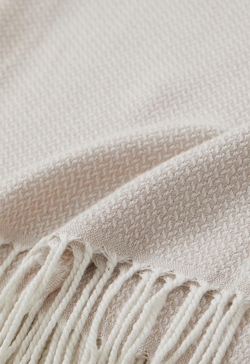 H&M - Jacquard-weave blanket - grey/beige