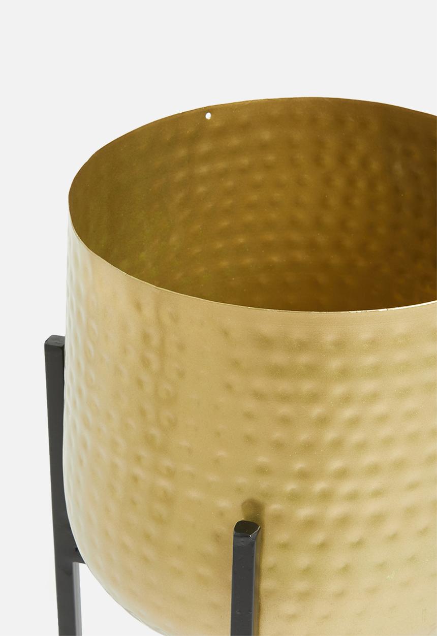 H&S - Small flowerpot on stand - gold