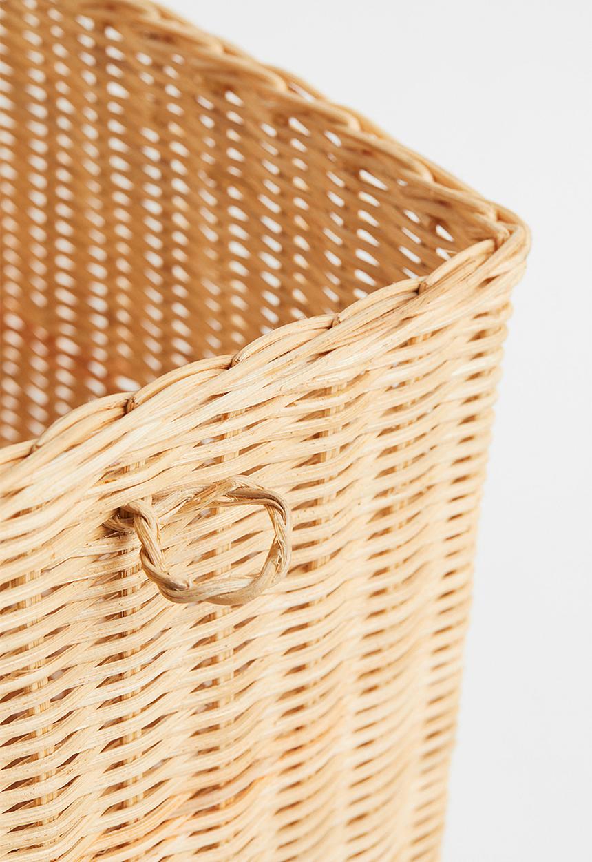 H&M - Tall rattan storage basket - beige