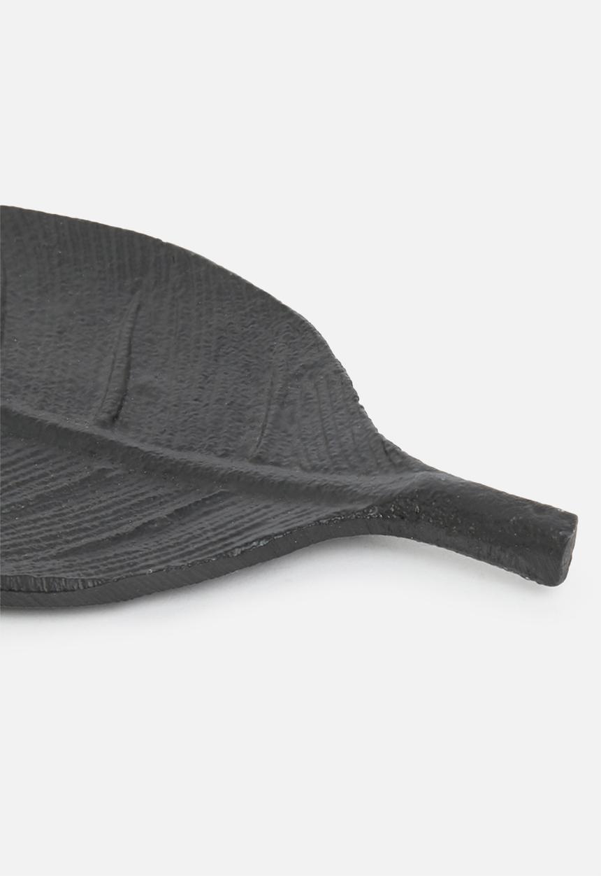 H&S - Variegated leaf tray - black