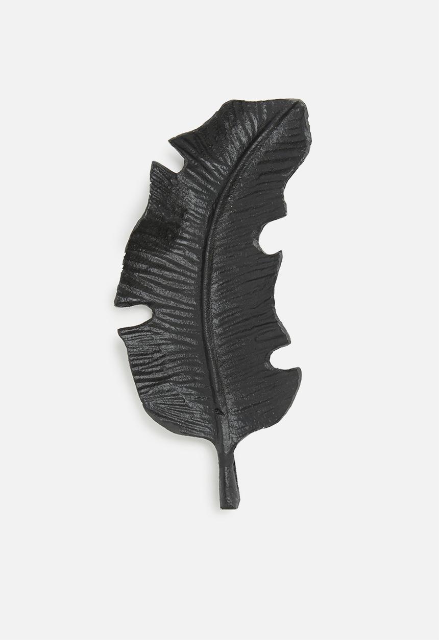 H&S - Oak leaf tray - black