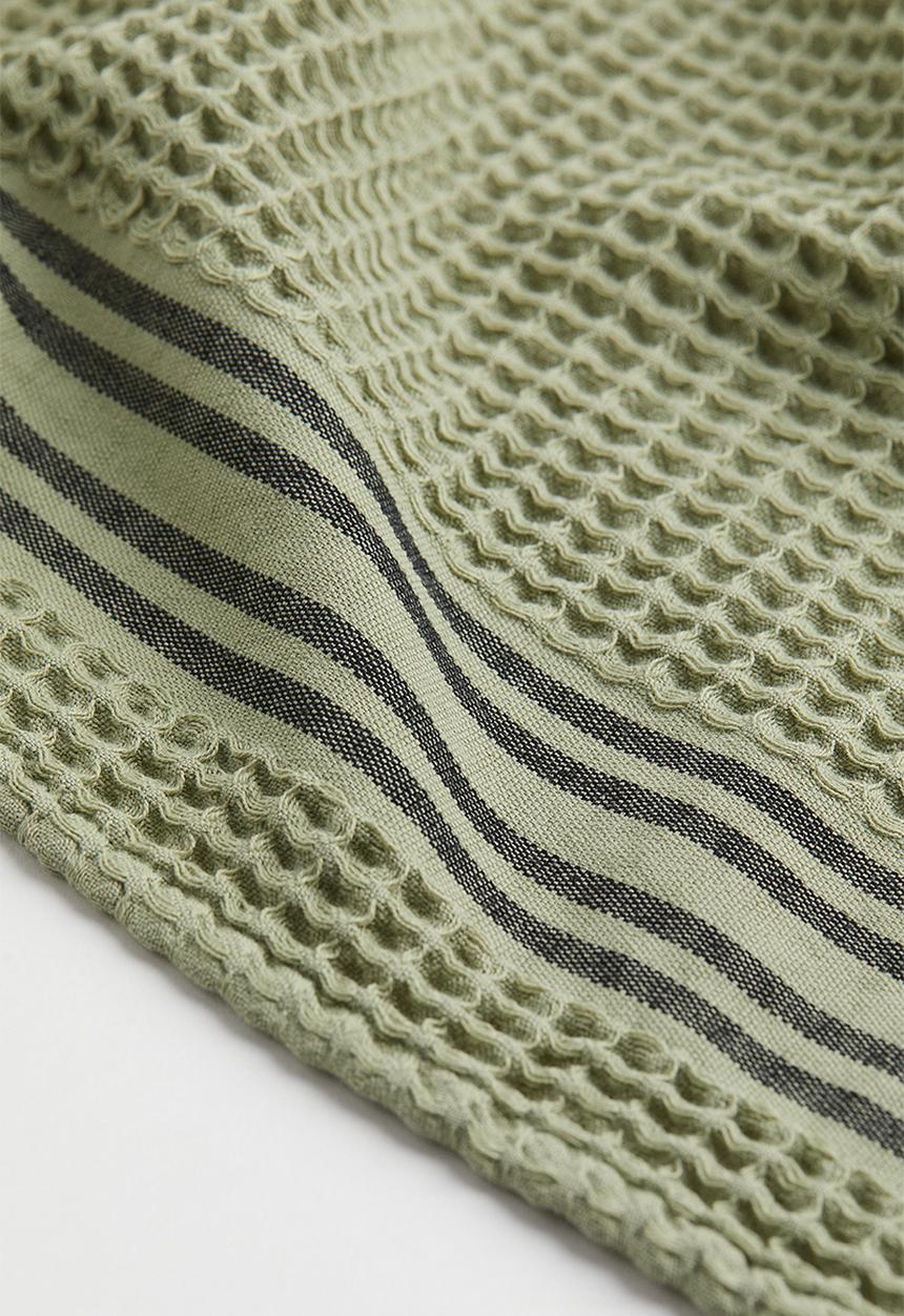 H&M - Waffled tea towel - green/multi
