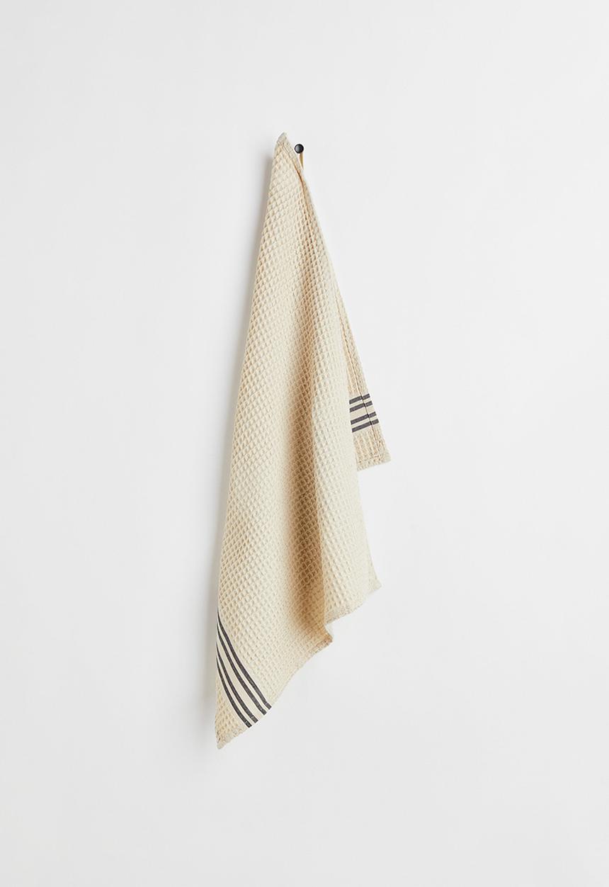 H&M - Waffled tea towel - beige/multi