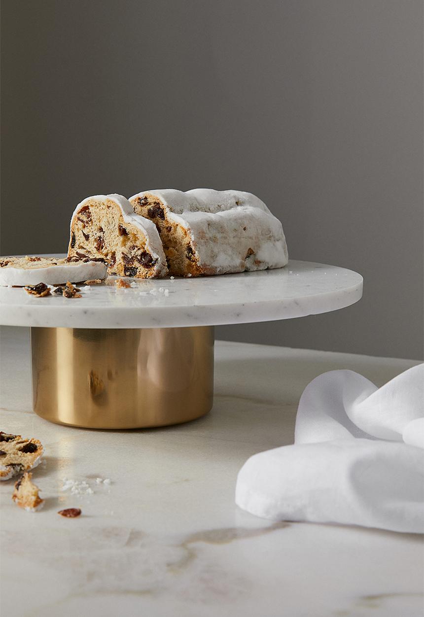 H&M - Marble cake stand - white
