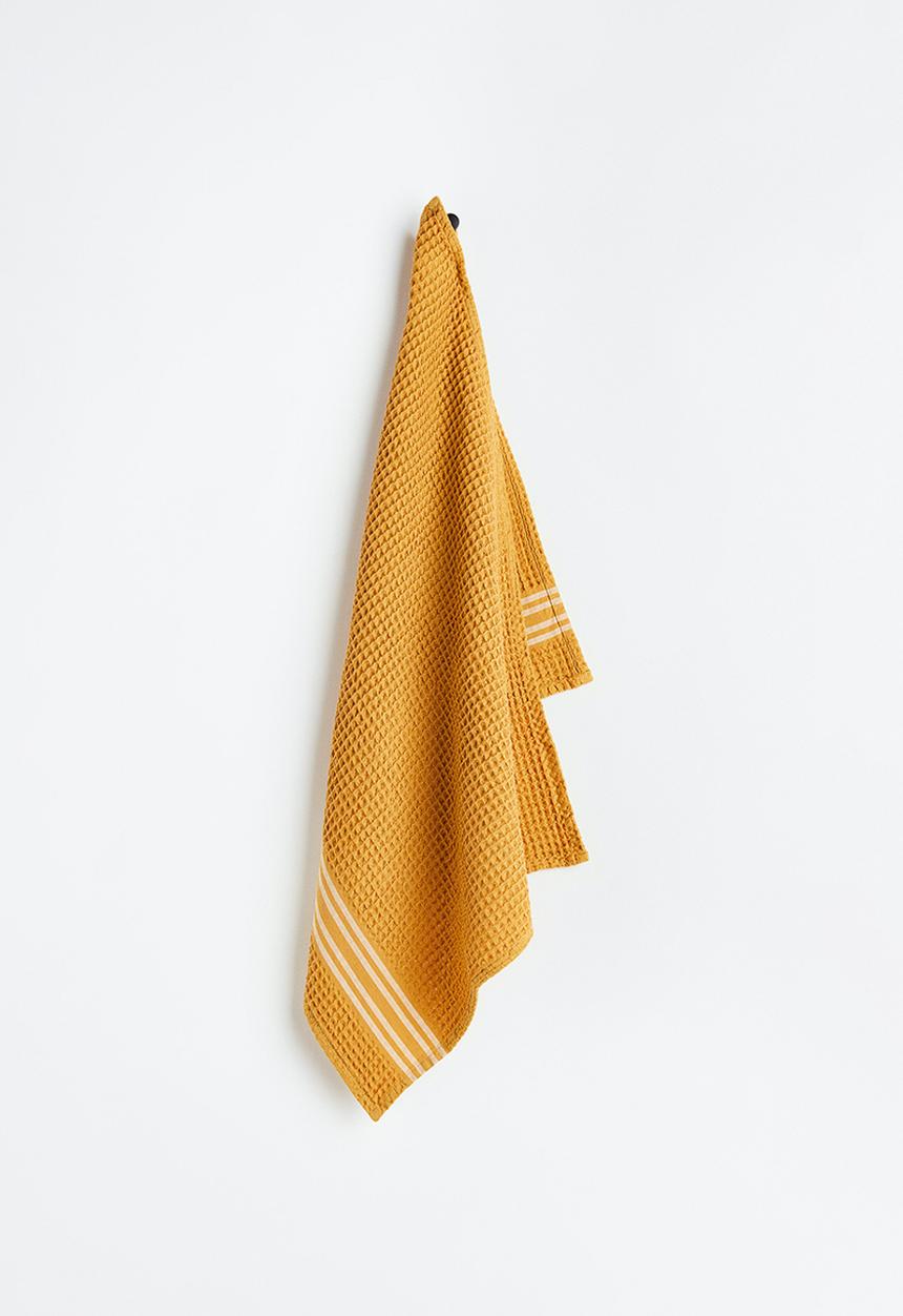 H&M - Waffled tea towel - yellow