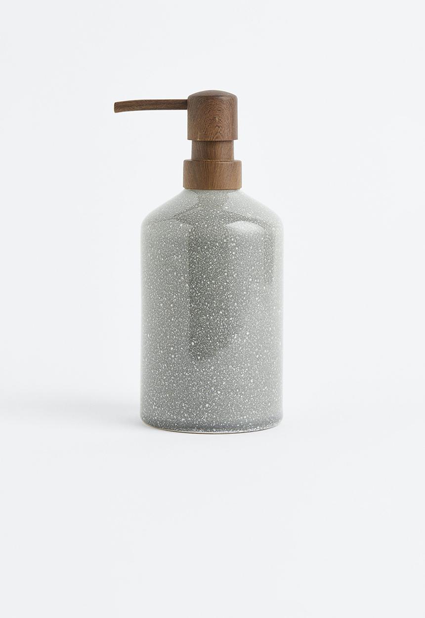 H&M - Stoneware soap dispenser - grey/multi