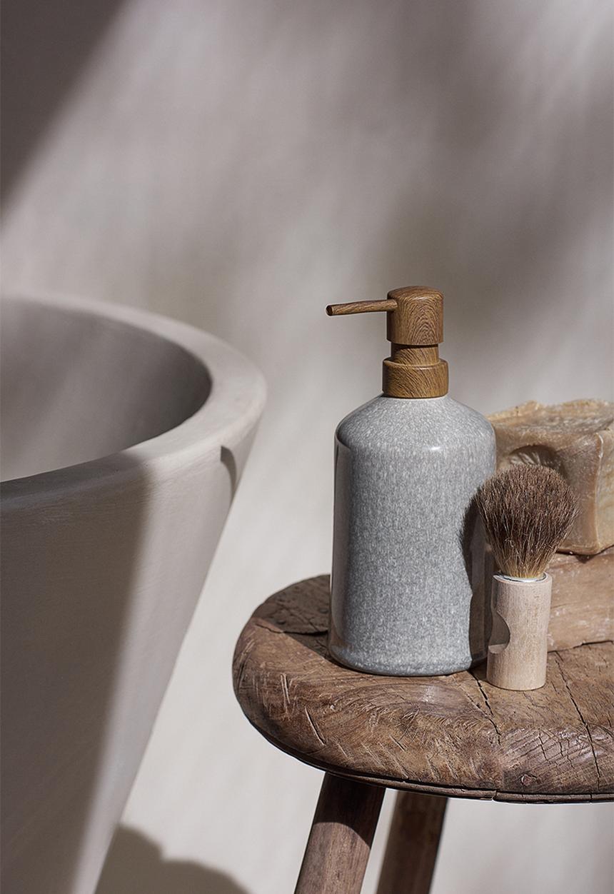 H&M - Stoneware soap dispenser - grey/multi