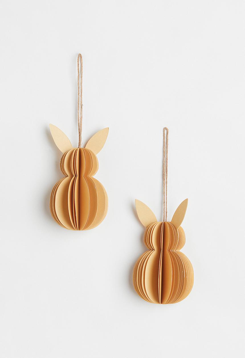 H&M - 2-pack paper easter decorations - beige