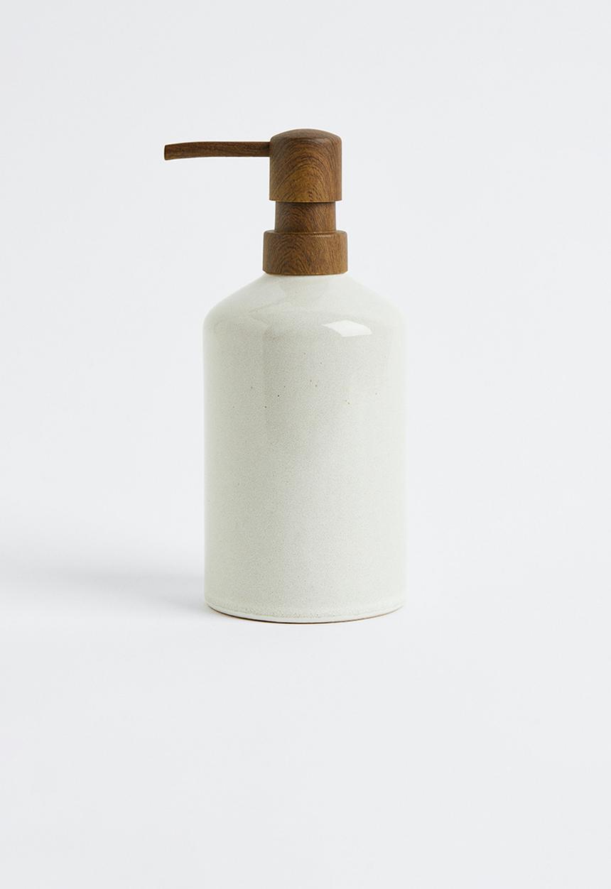 H&M - Stoneware soap dispenser - beige/multi