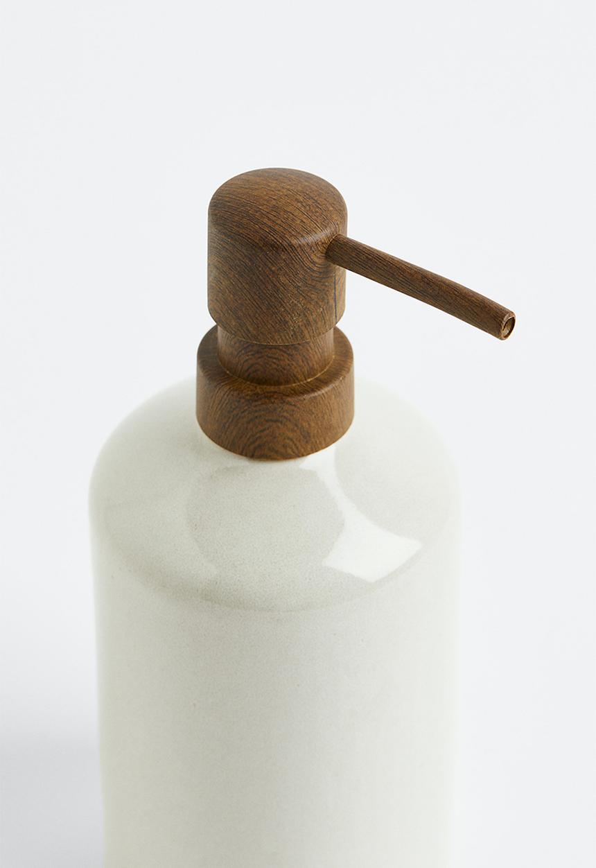 H&M - Stoneware soap dispenser - beige/multi