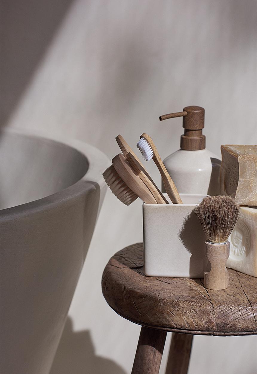 H&M - Stoneware soap dispenser - beige/multi