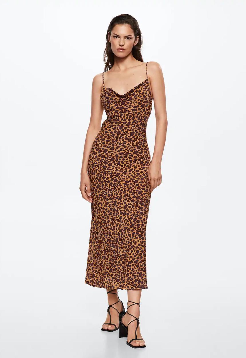 MANGO - Dress kendal - brown