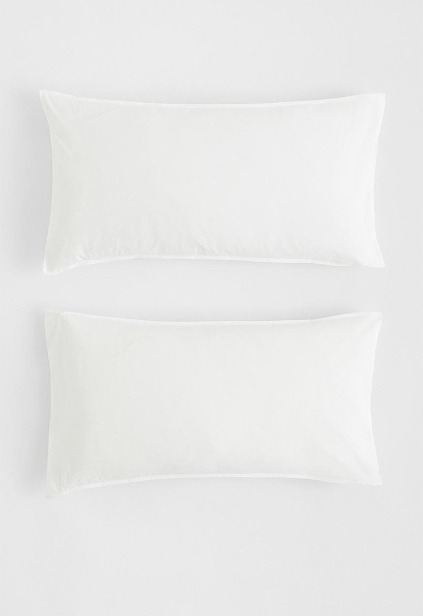 H&M - 2-pack cotton king  pillowcases - white I