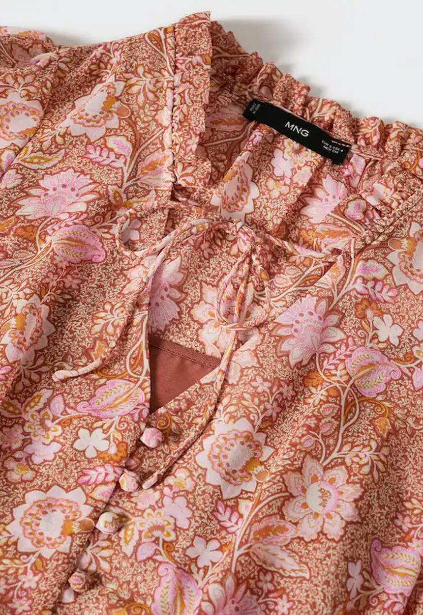 MANGO - Dress fifty - medium orange