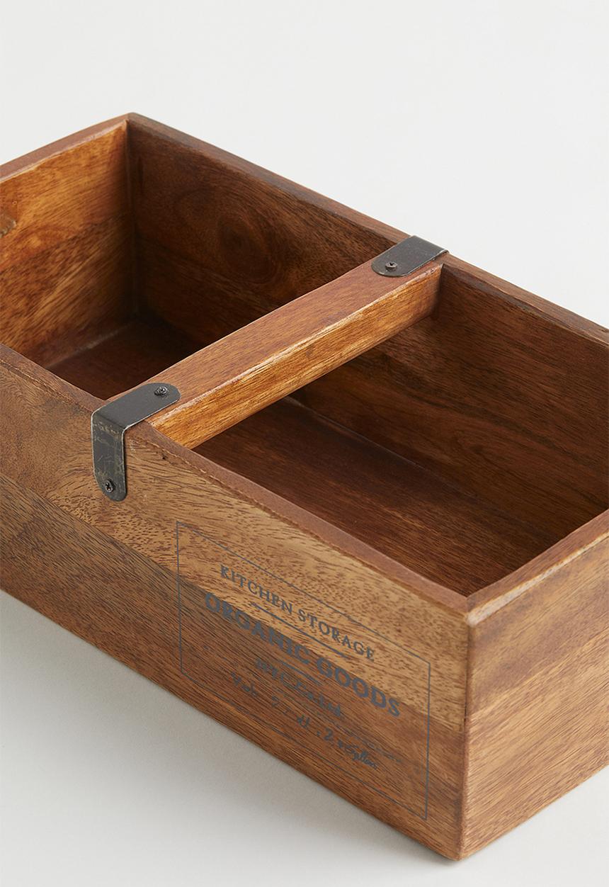 H&M - Wooden storage box - beige
