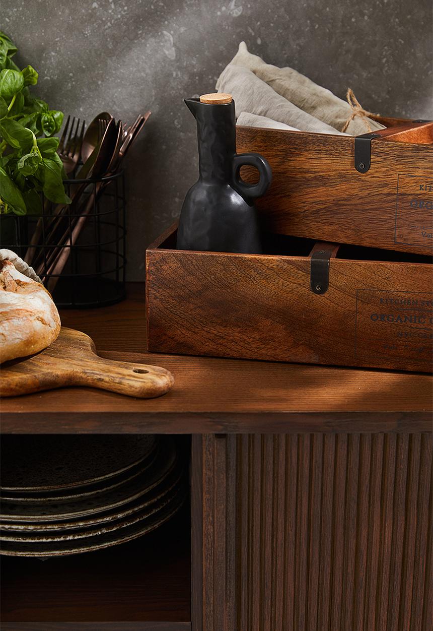 H&M - Wooden storage box - beige