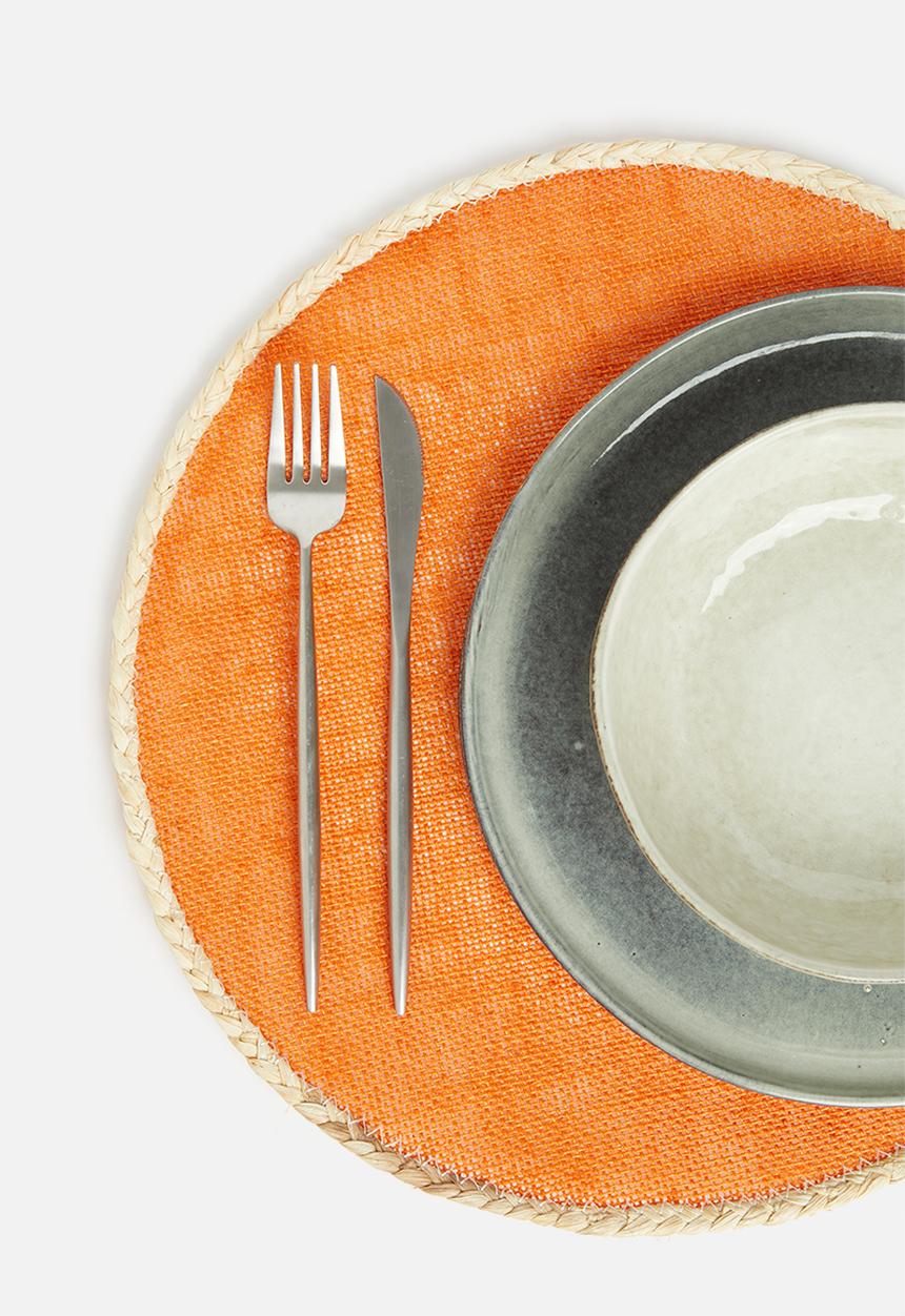 Excellent Houseware - Piper placemat set of 4- burnt orange
