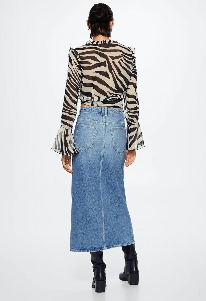 MANGO - Skirt jolie - open blue