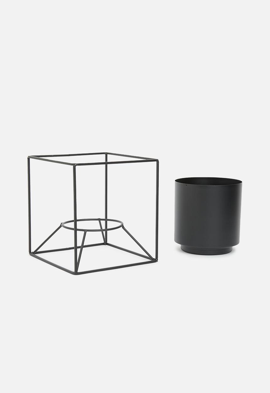 H&S - Flowerpot holder- black