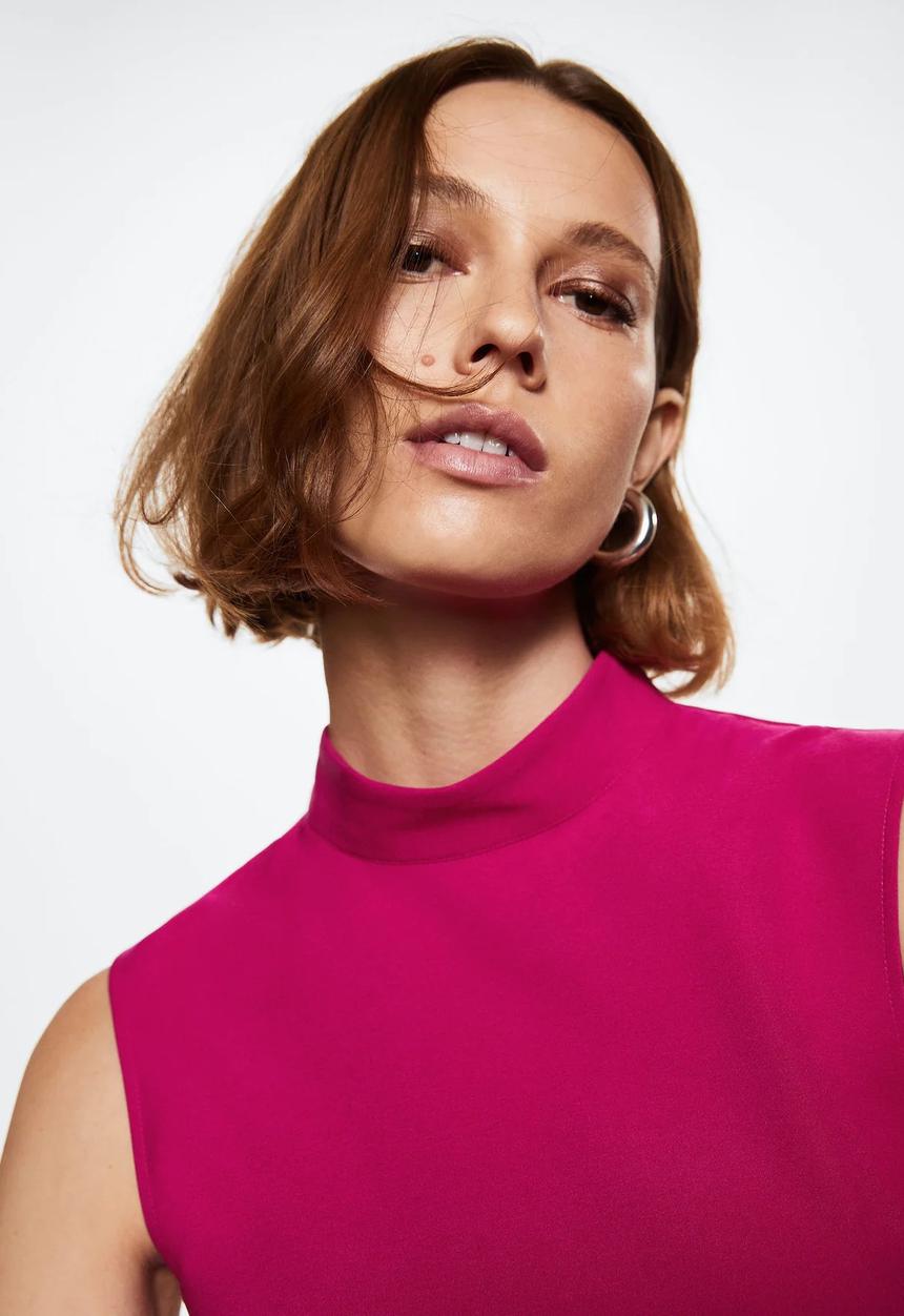 MANGO - Dress lana - pink