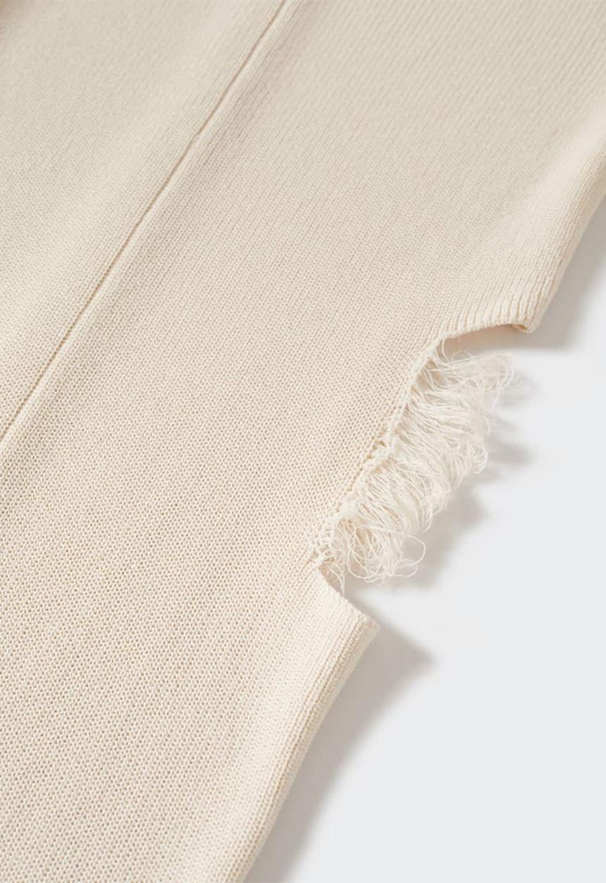 MANGO - Dress bones - light beige
